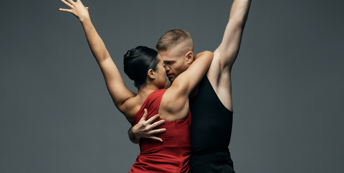 Erina Ueda and Adam Houston from Giordano Dance Chicago. Photo by Todd Rosenberg